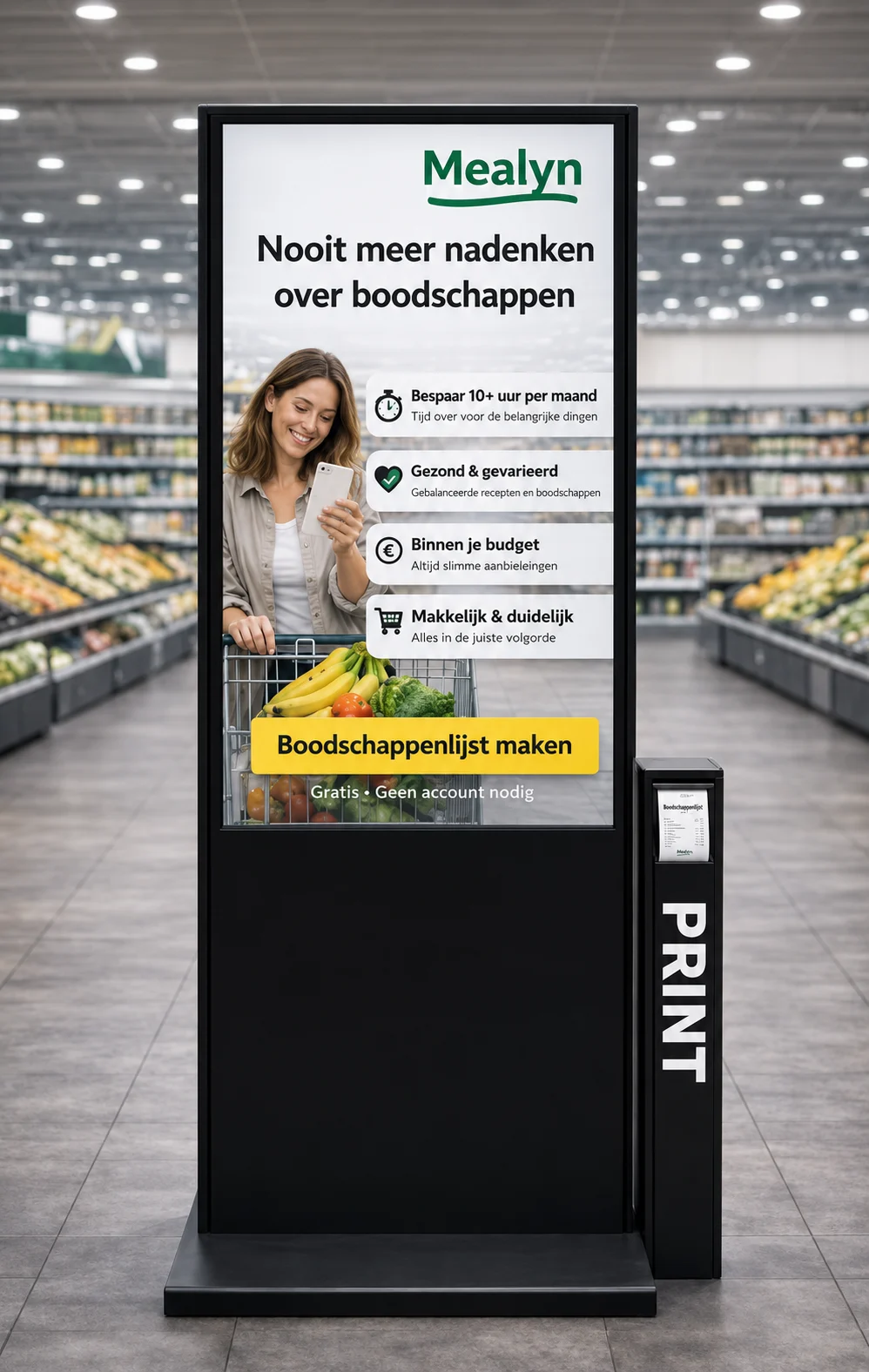 Mealyn self-service kiosk in supermarket